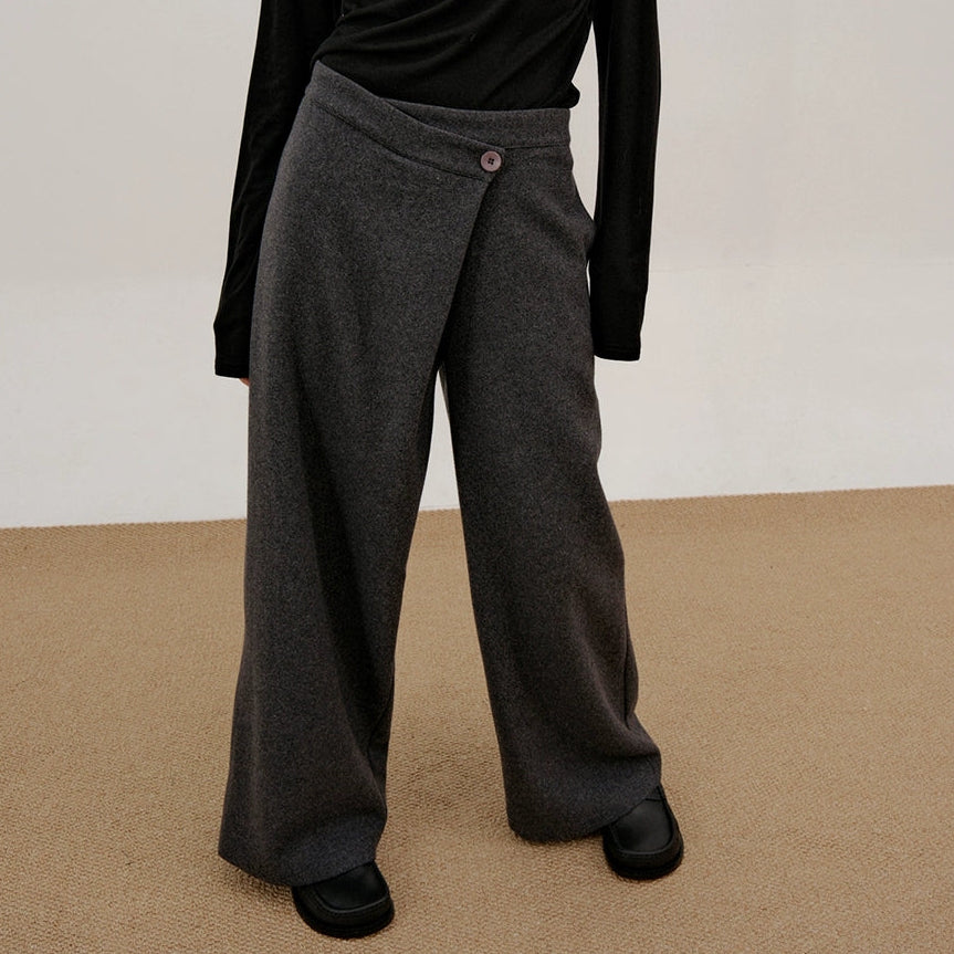 Asymmetric Wool Trousers WN21612
