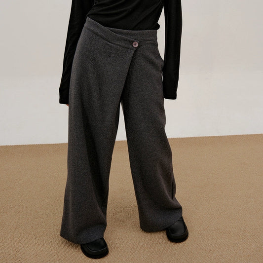 Asymmetric Wool Trousers WN21612