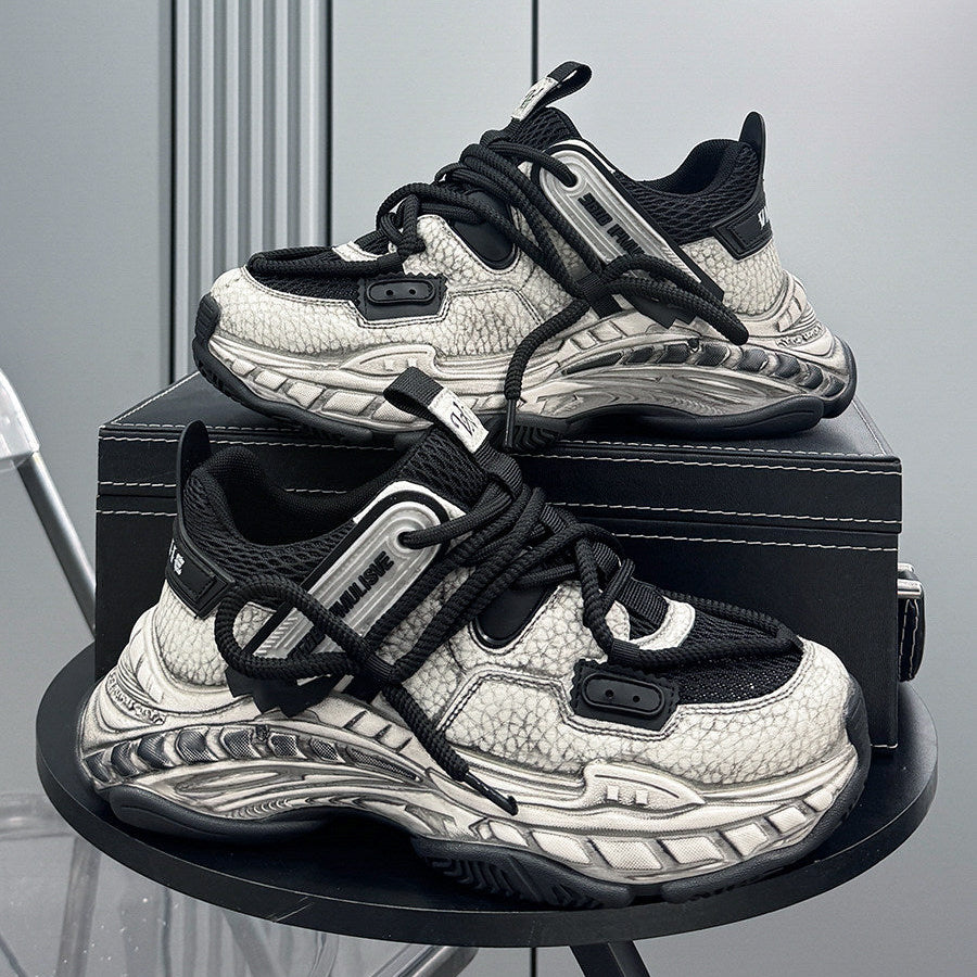 Mesh Rope Lace Chunky Sole Sneakers WN24695