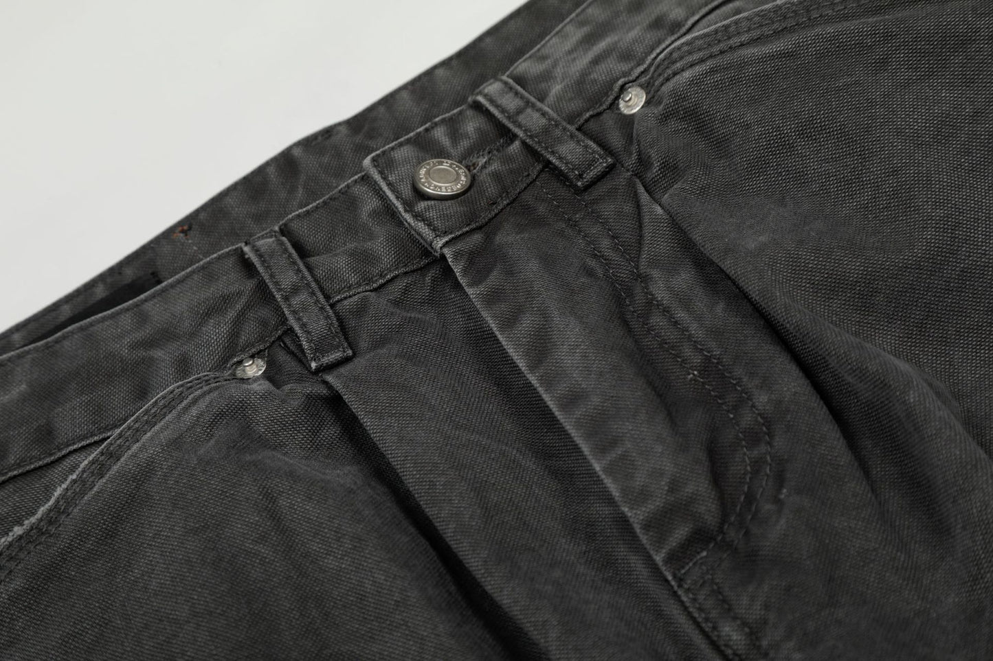 Washed Fade Curved Seam Wide Leg Denim Jeans WN25849