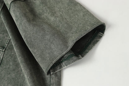 Washed Damage Pure Cotton Short Sleeve T-Shirt WN23055