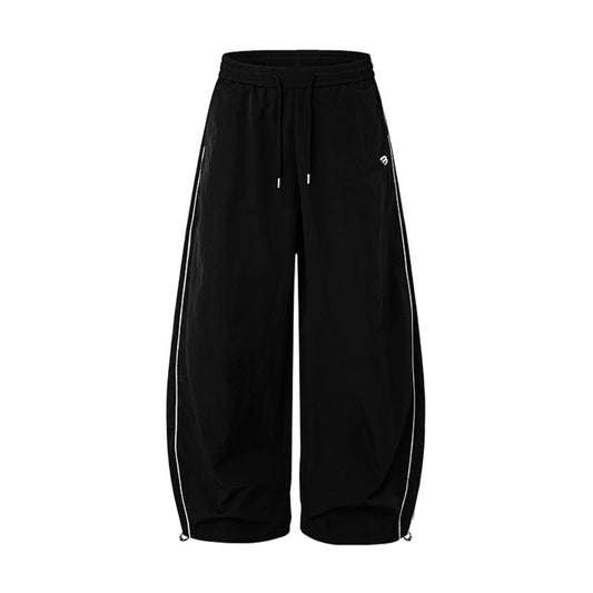 Drawstring Side Stripe Wide Leg Sporty Pants WN27792