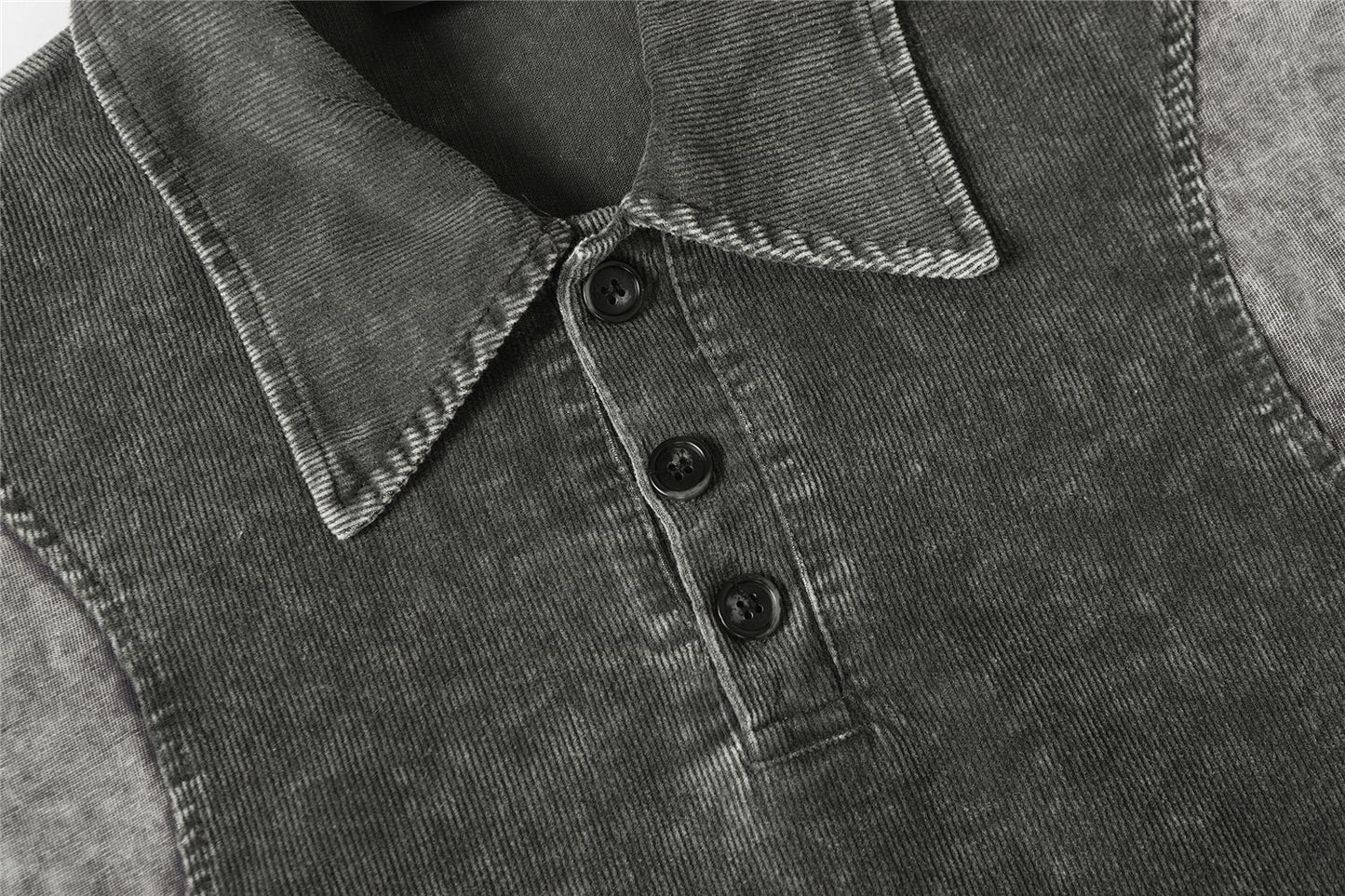 Washed Panel Short Sleeve Polo Shirt WN26783