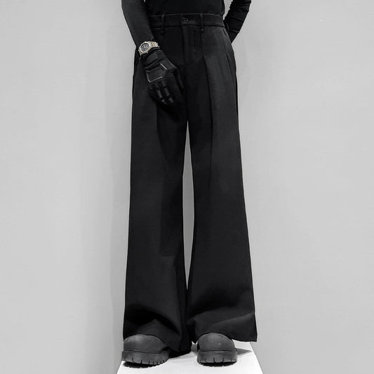 Draped Flare Straight Trousers WN23869