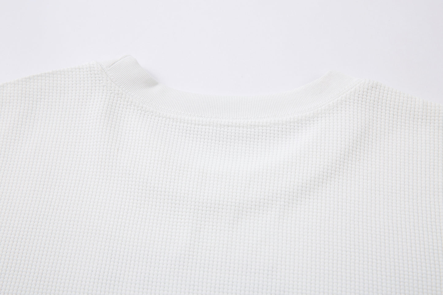 Cross Graphic Print Waffle Long Sleeve T-Shirt WN25984
