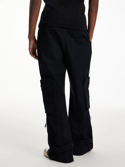 Zipper-Split Rivet Cargo Pants WN11933