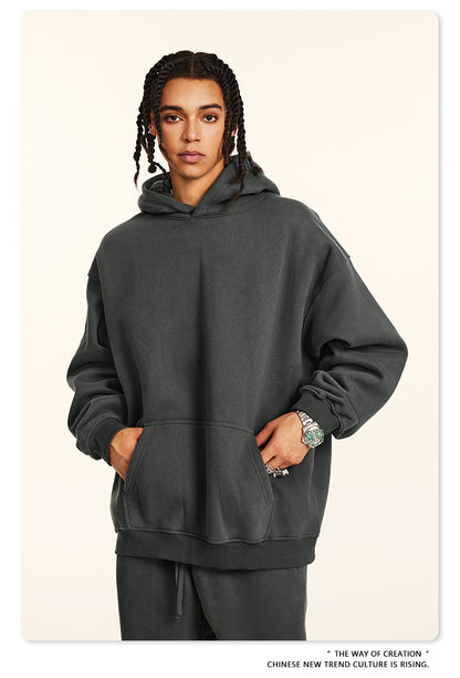 Fleece Lining Oversize Hoodie & Fleece Lining Sweatpants WN9960