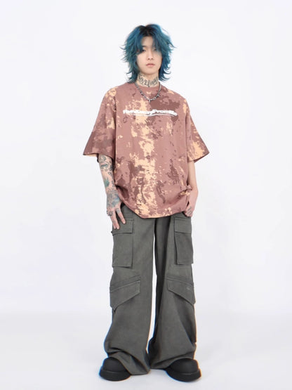 Tie Dye Oversize Short Sleeve T-shirt WN6533