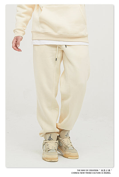 Fleece Lining Oversize Hoodie & Fleece Lining Sweatpants WN9960
