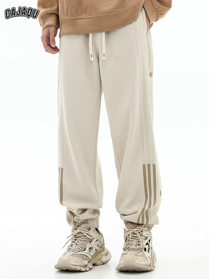 Side Stripe Snap-Button Jogger Pants WN10257