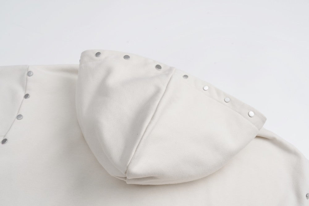 Studs Graphic Print Pocket Hoodie WN28003