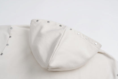 Studs Graphic Print Pocket Hoodie WN28003
