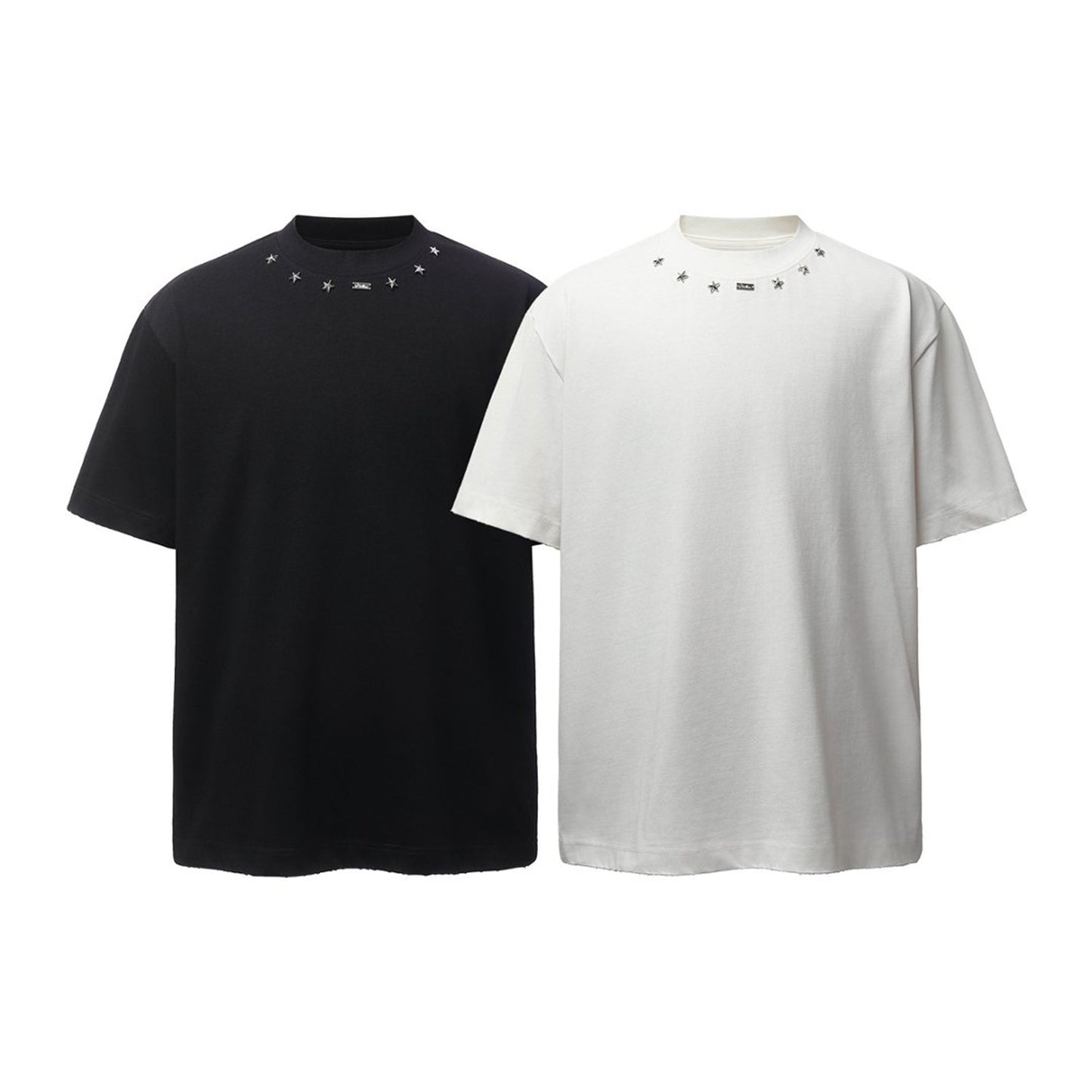 Star Stud Decoration Short Sleeve T-Shirt WN26917