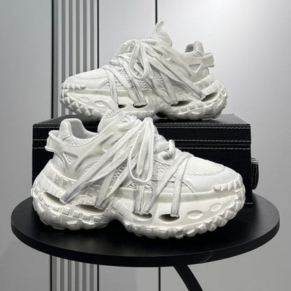 Chunky Platform Height Increase Breathable Sneakers WN24796