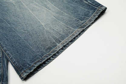 Washed Wide Leg Denim Half Pants WN25692