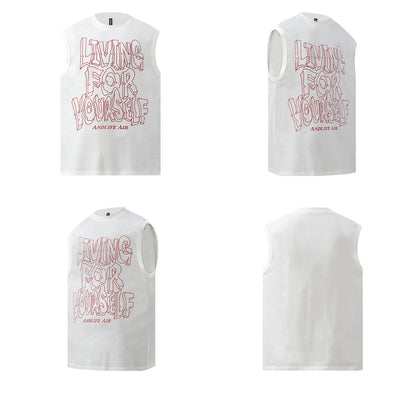 Graffiti Letter Sleeveless T-Shirt WN26272