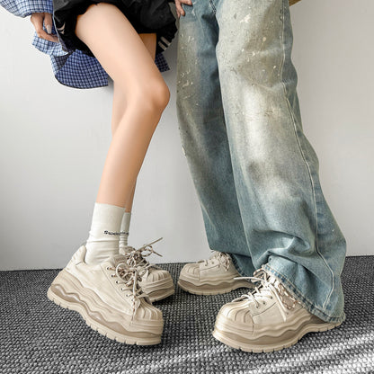 Chunky Shell Toe Platform Lace-Up Sneakers WN24517