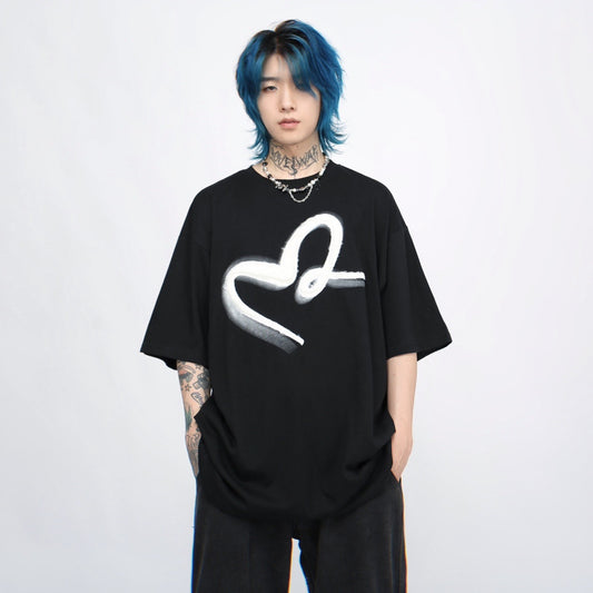 Towel Embroidery Oversize Short Sleeve T-Shirt WN5860