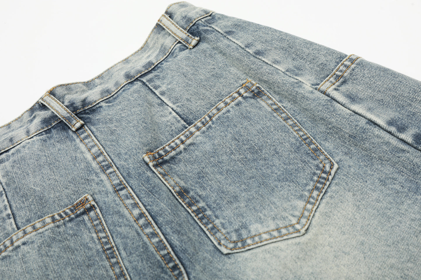 Washed Wide Leg Denim Jeans WN25431