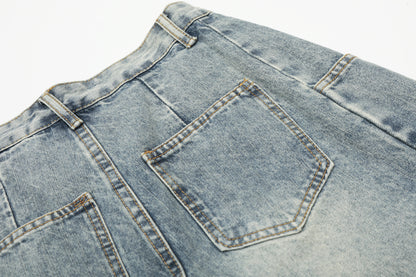 Washed Wide Leg Denim Jeans WN25431