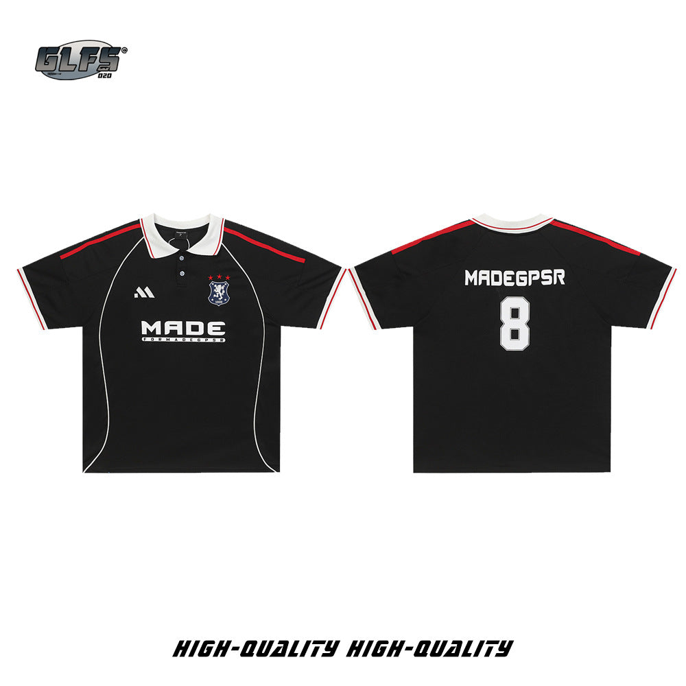 Sporty Polo Collar Short Sleeve T-Shirt WN26487