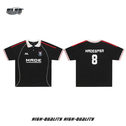 Sporty Polo Collar Short Sleeve T-Shirt WN26487