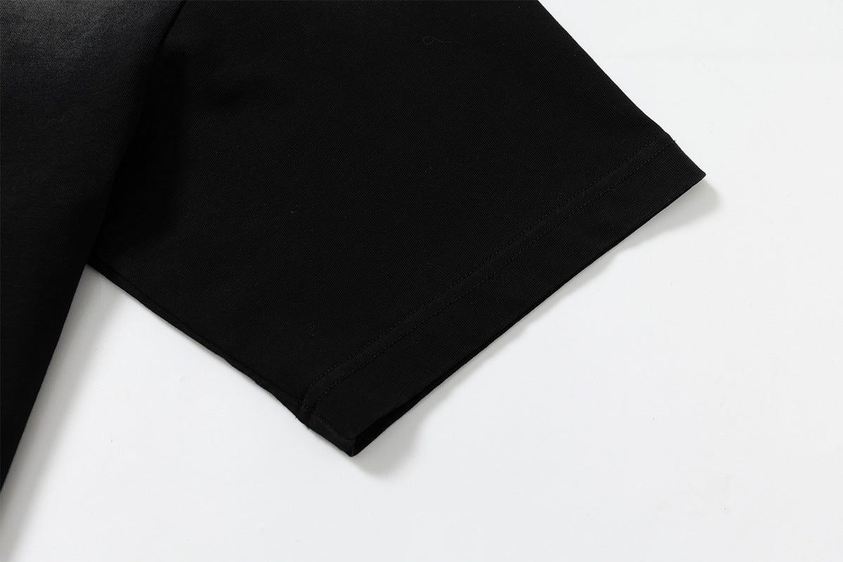 Instrument Print Washed Short Sleeve T-Shirt WN25477