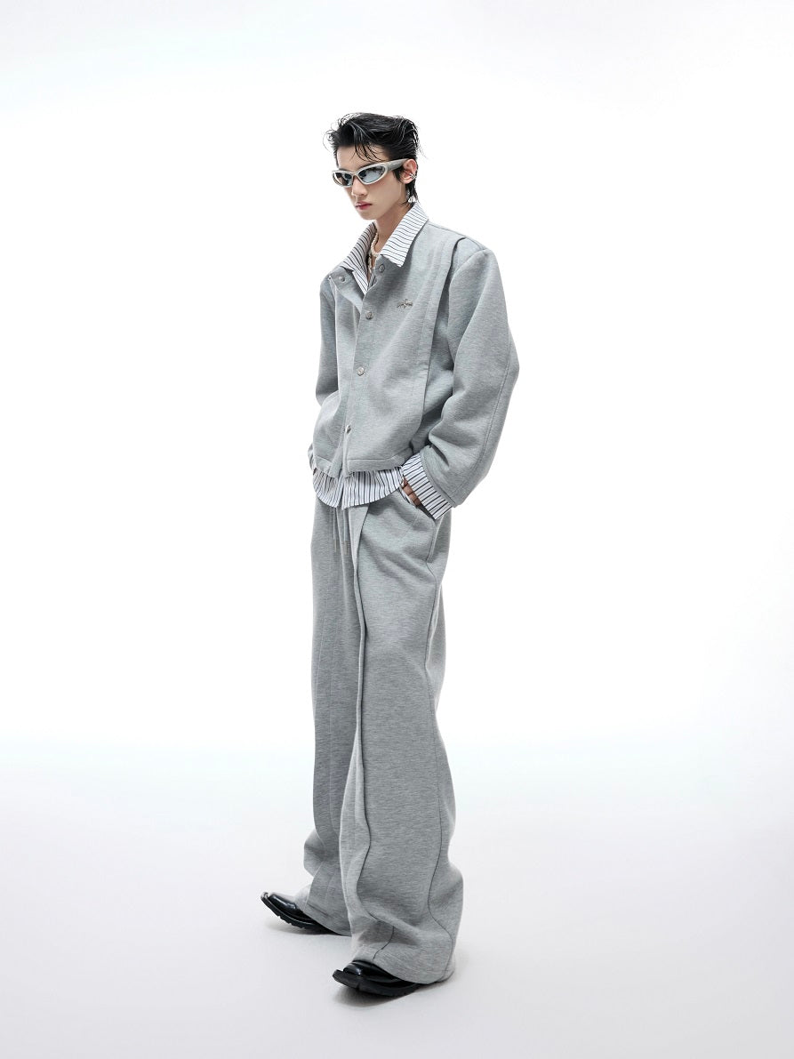 Stripe Fake Layered Jacket & Pants WN20533