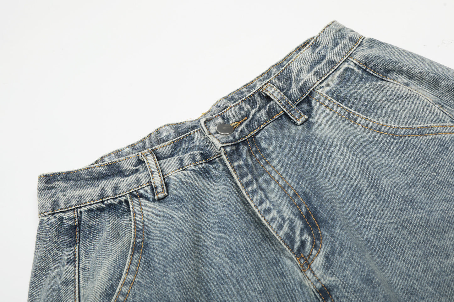 Washed Wide Leg Denim Jeans WN25431