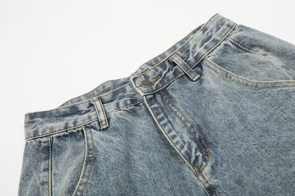 Washed Wide Leg Denim Jeans WN25431