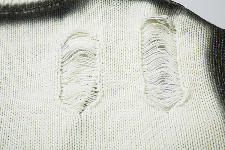 Zebra Print Oversize Knit Sweater WN11414