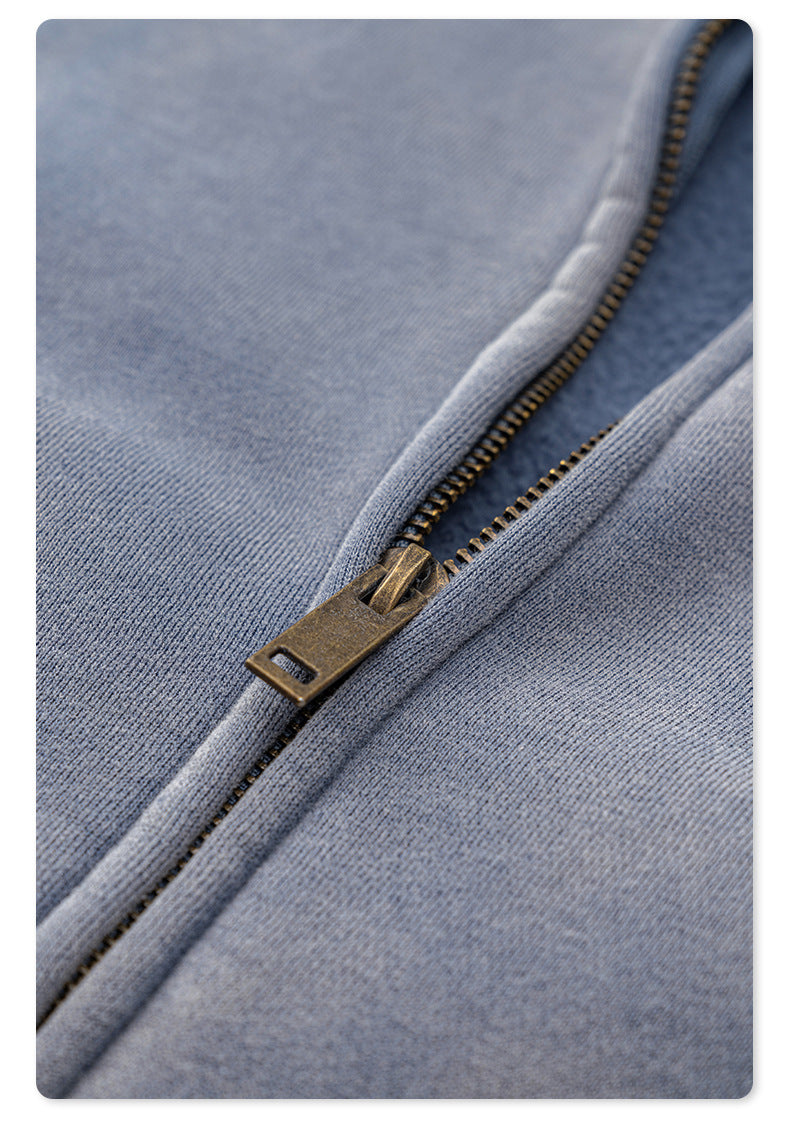 Washed Lining Zipper Hoodie WN7838