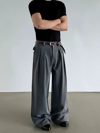 Pleats Wide Leg Trousers WN21437