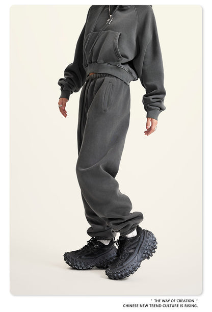 Wide-leg Washed Sweatpants WN6462