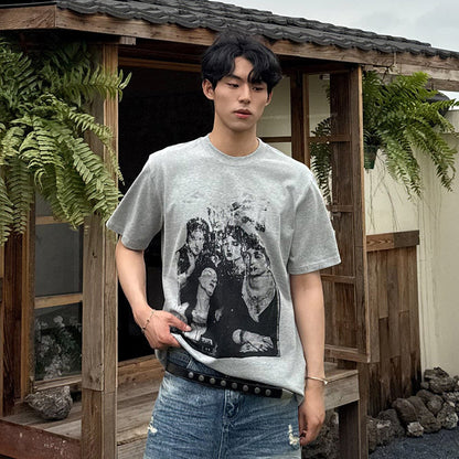 Portrait Print Short Sleeve T-Shirt WN24881