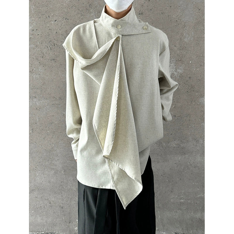 Chinese Style Standing-Collar Long Sleeve Shirt WN19959