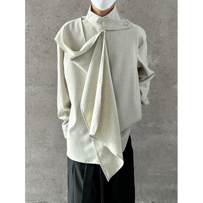 Chinese Style Standing-Collar Long Sleeve Shirt WN19959