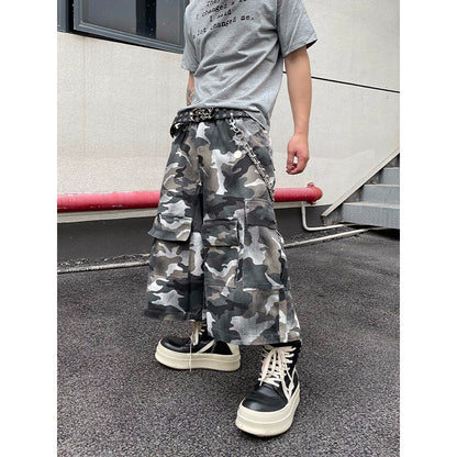 Camouflage Multi Pocket Cargo Half Pants WN18815