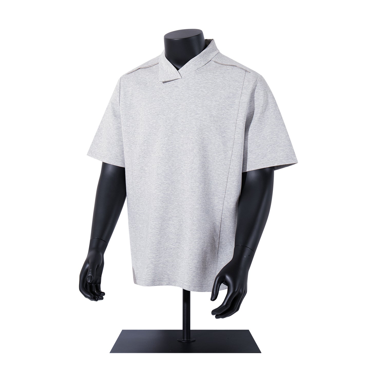 Zipper Design Heavyweight Short Sleeve T-Shirt WN26854