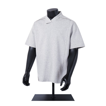 Zipper Design Heavyweight Short Sleeve T-Shirt WN26854
