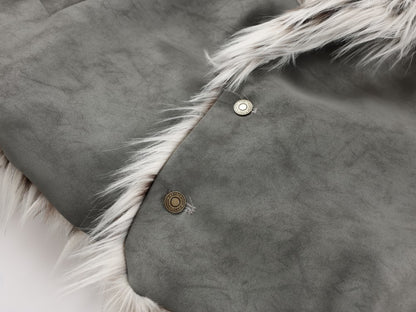 Fake Fur Collar V-Neck Short Puffer Jacket WN27869
