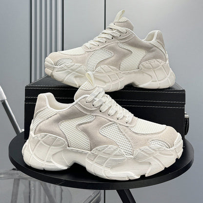 Platform Chunky Mesh Lace-Up Sneakers WN24829