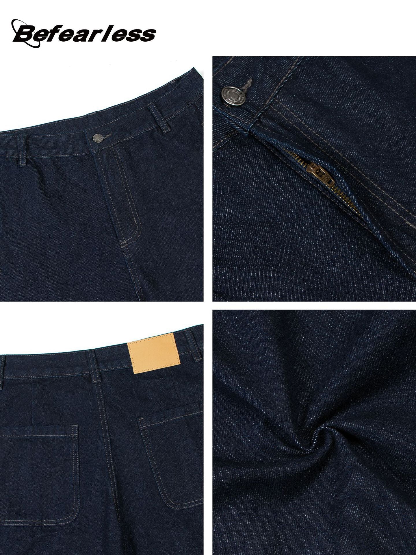 Panel Wide Leg Denim Jeans WN26279