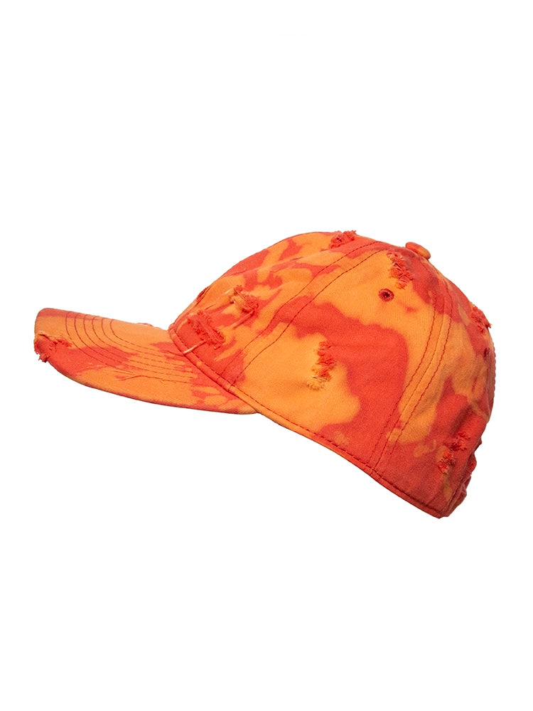 Tie-Dye Damage Deep Curved-Brim Cap WN21145