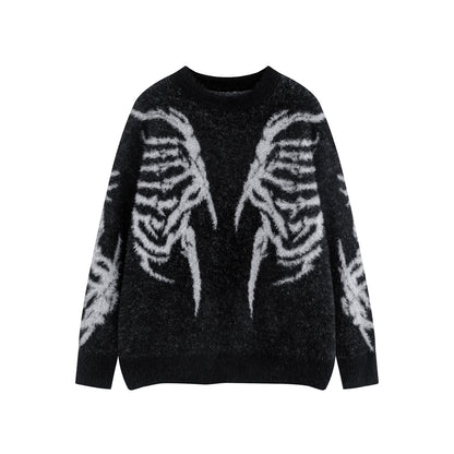 SKELETON JACQUARD KNIT SWEATER WN11545