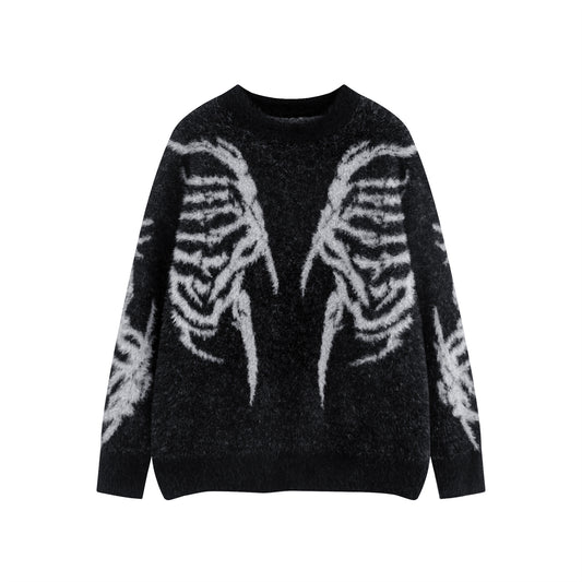 Skeleton Jacquard Knit Sweater WN11545