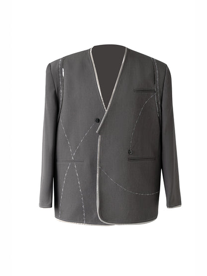 Collarless Tailored Jacket WN11766