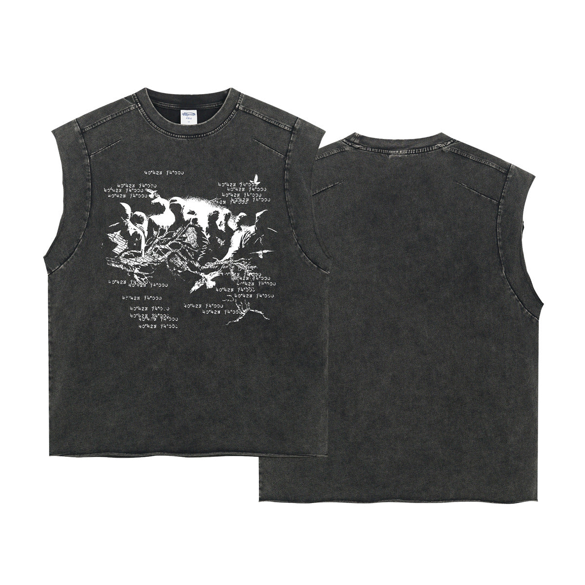 Wax Dye Graphic Print Tank Top WN16262