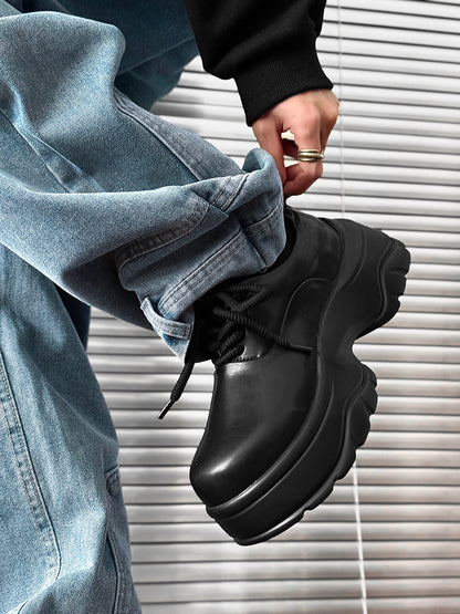Platform Thick Sole Lace-Up Sneakers WN24513