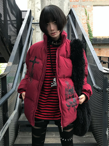 Graphic Design Puffer Jacket WN15972